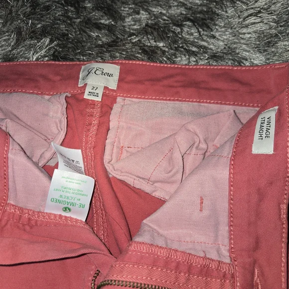 J.Crew Vintage Straight Pink Pants - Picture 2 of 8
